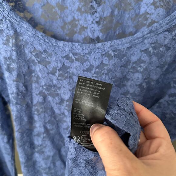 Anthropologie Maeve Long Sleeve Lace Layering Top Medium - Picture 4 of 5